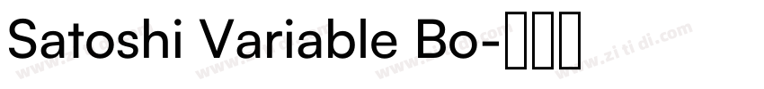 Satoshi Variable Bo字体转换